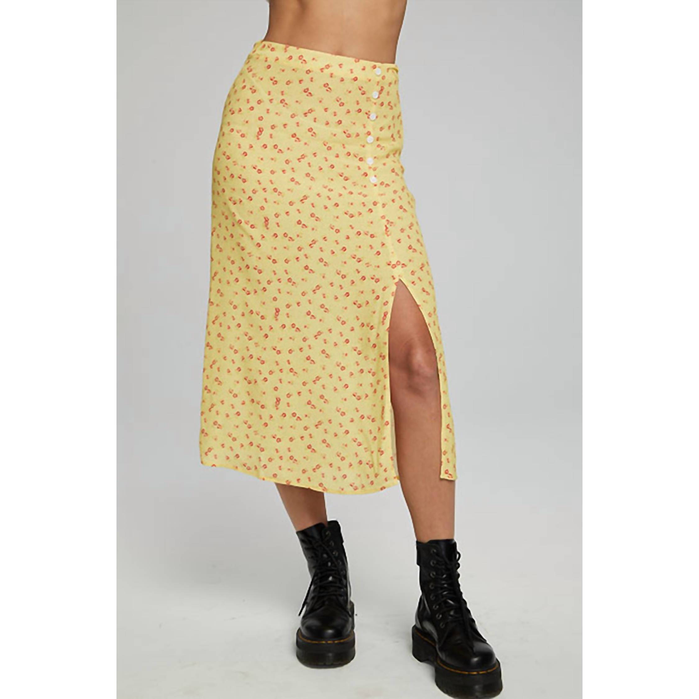 New Chaser Buttercup Ditsy Skirt In Yellow